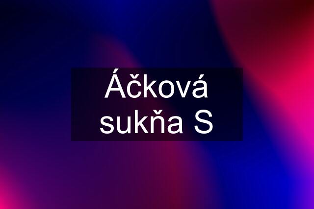 Áčková sukňa S