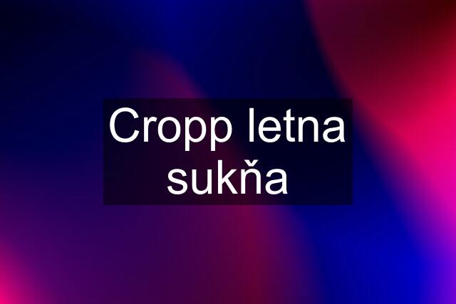 Cropp letna sukňa