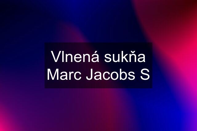 Vlnená sukňa Marc Jacobs S