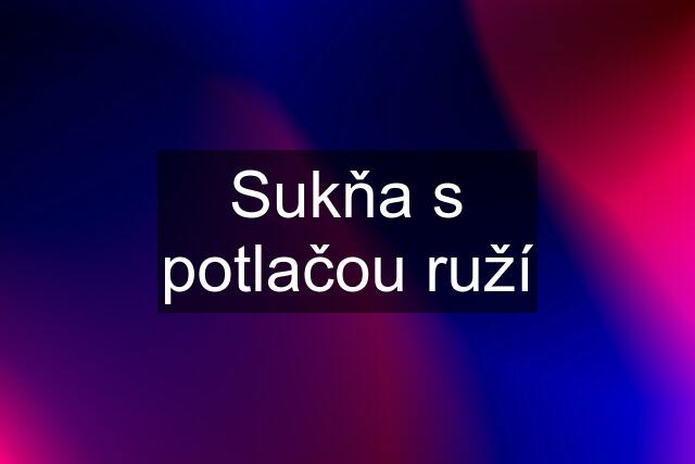 Sukňa s potlačou ruží