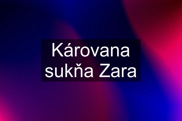 Károvana sukňa Zara