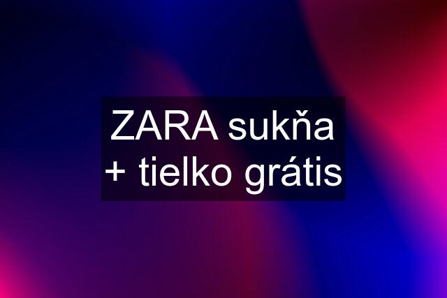 ZARA sukňa + tielko grátis