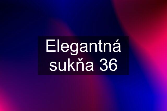 Elegantná sukňa 36