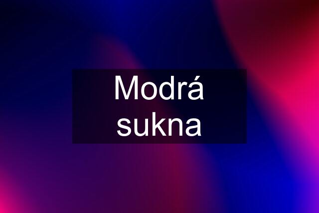 Modrá sukna