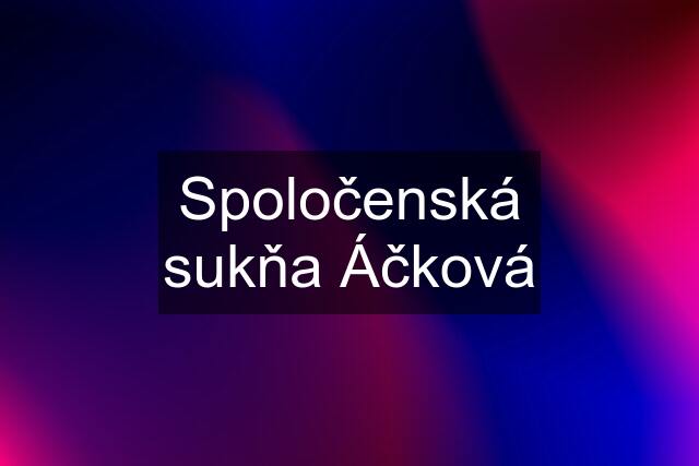 Spoločenská sukňa Áčková