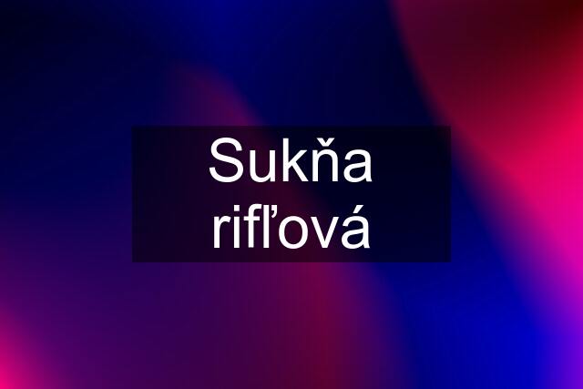 Sukňa rifľová