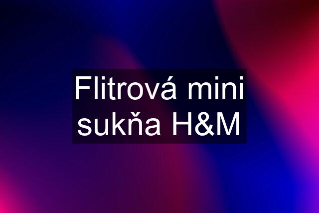 Flitrová mini sukňa H&M