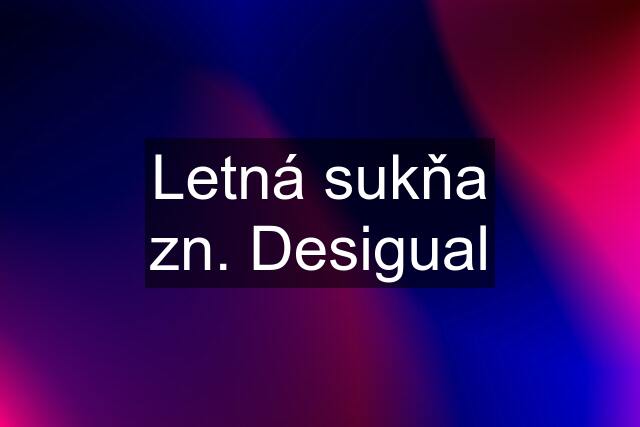 Letná sukňa zn. Desigual