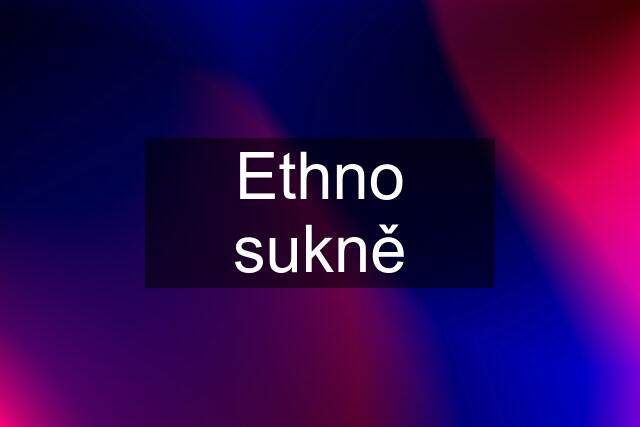 Ethno sukně