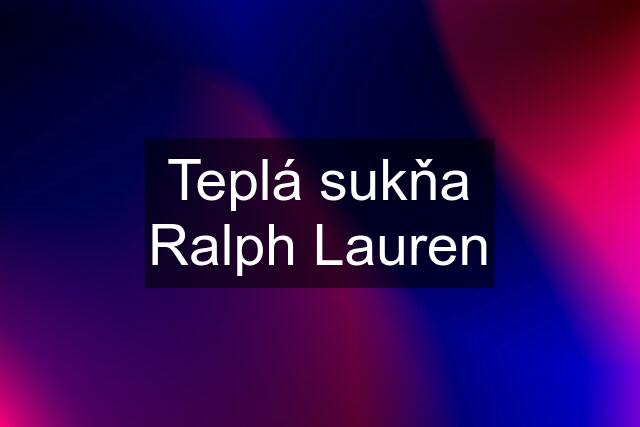 Teplá sukňa Ralph Lauren