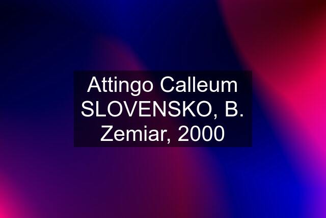Attingo Calleum SLOVENSKO, B. Zemiar, 2000