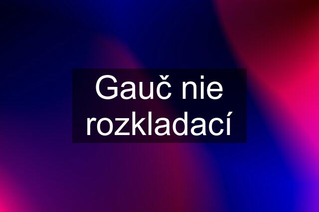 Gauč nie rozkladací