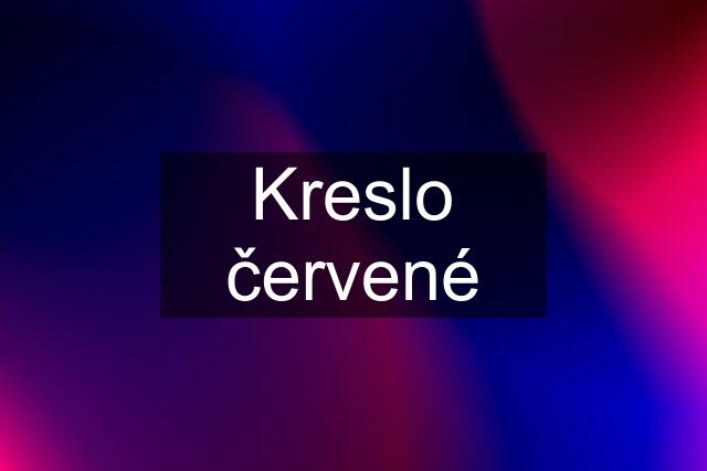 Kreslo červené