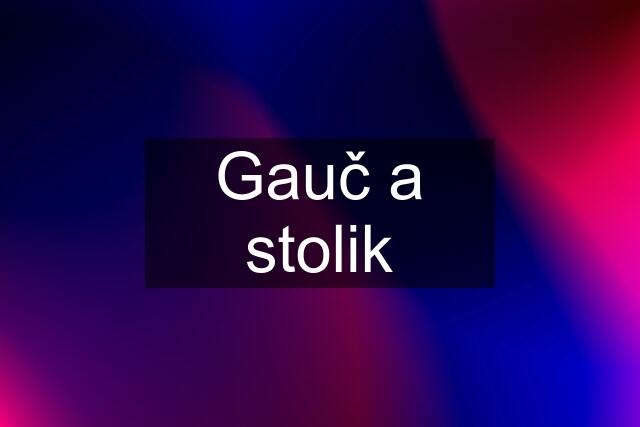 Gauč a stolik