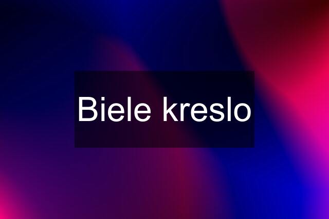 Biele kreslo