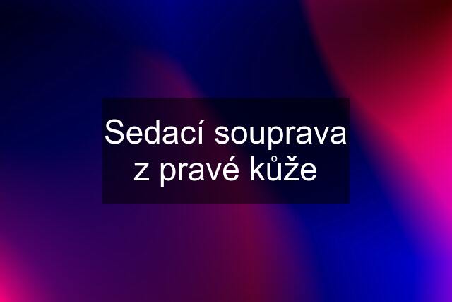 Sedací souprava z pravé kůže