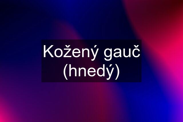 Kožený gauč (hnedý)