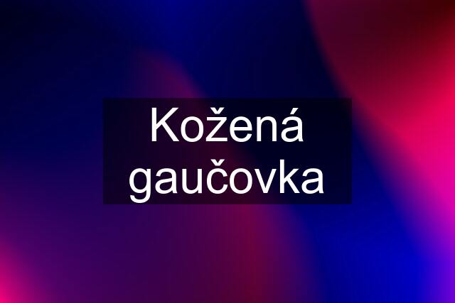 Kožená gaučovka