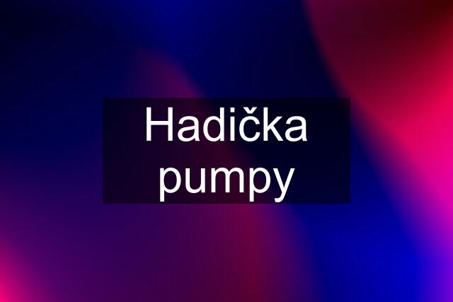 Hadička pumpy