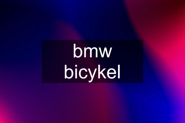 bmw bicykel