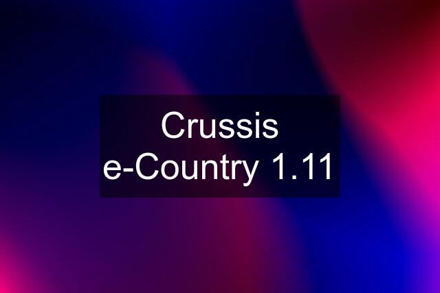 Crussis e-Country 1.11