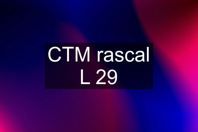 CTM rascal L 29