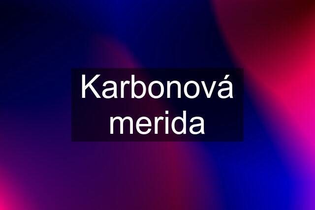 Karbonová merida