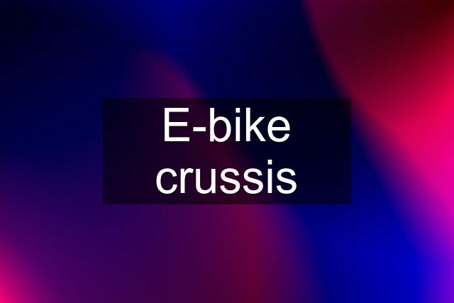 E-bike crussis
