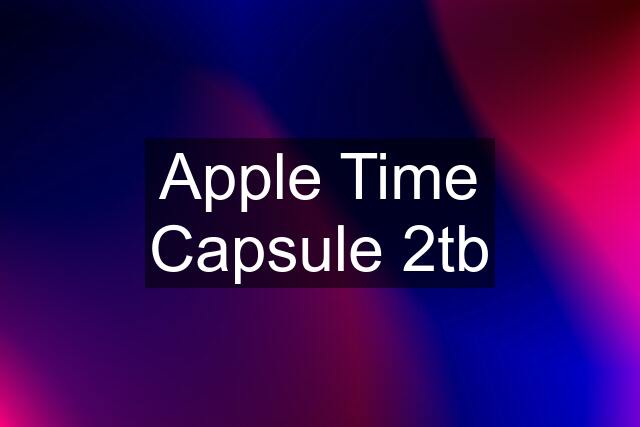 Apple Time Capsule 2tb