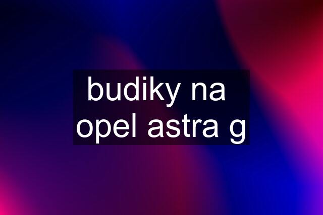 budiky na  opel astra g