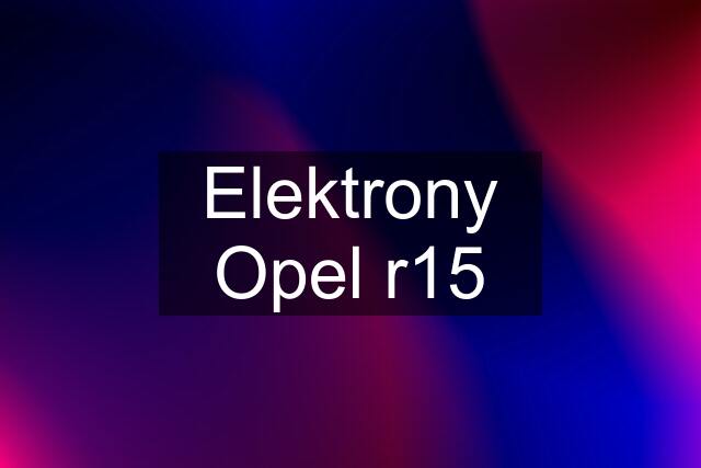 Elektrony Opel r15