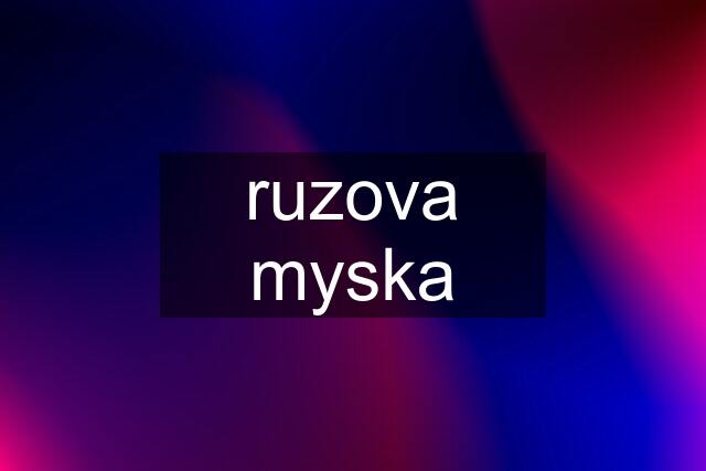 ruzova myska