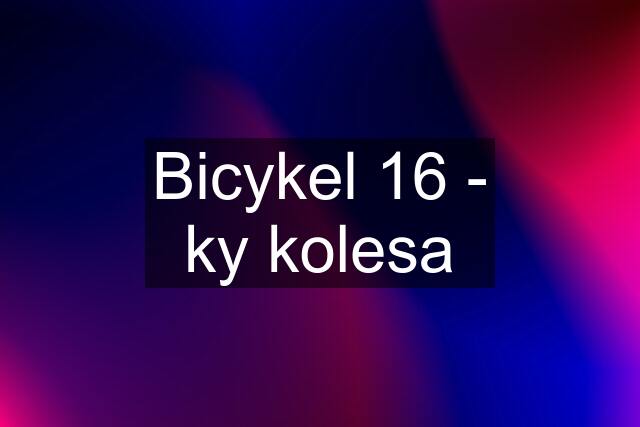 Bicykel 16 - ky kolesa