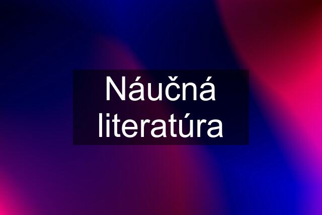 Náučná literatúra