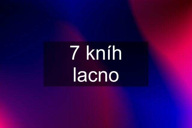 7 kníh lacno