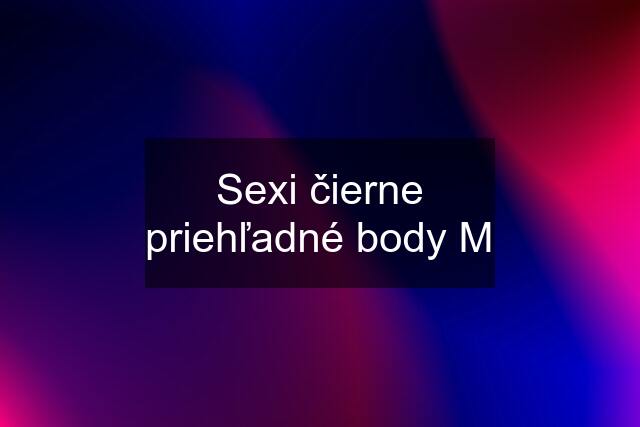 Sexi čierne priehľadné body M