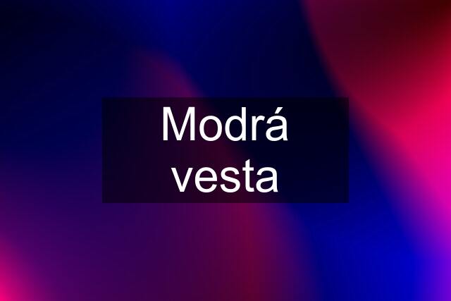 Modrá vesta