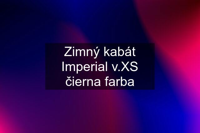 Zimný kabát Imperial v.XS čierna farba