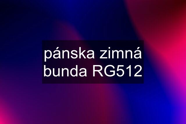 pánska zimná bunda RG512