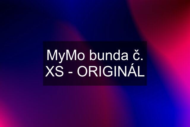 MyMo bunda č. XS - ORIGINÁL