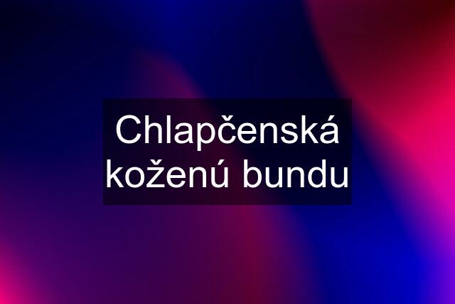 Chlapčenská koženú bundu