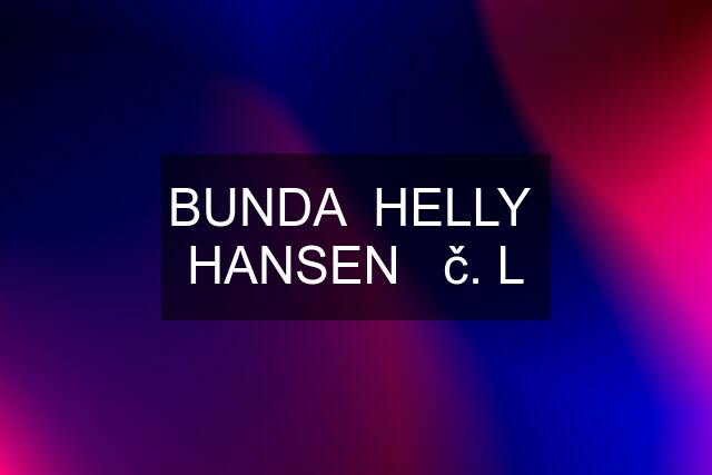 BUNDA  HELLY  HANSEN   č. L