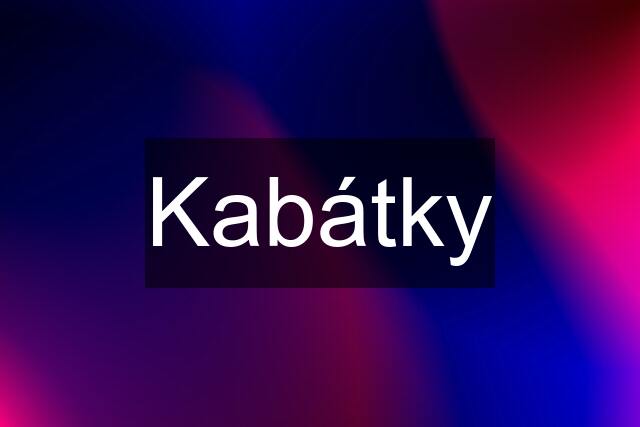 Kabátky