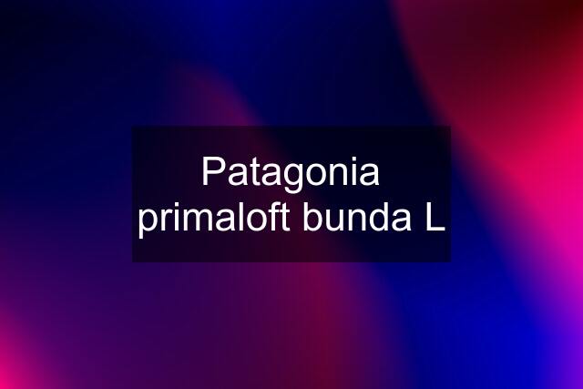 Patagonia primaloft bunda L