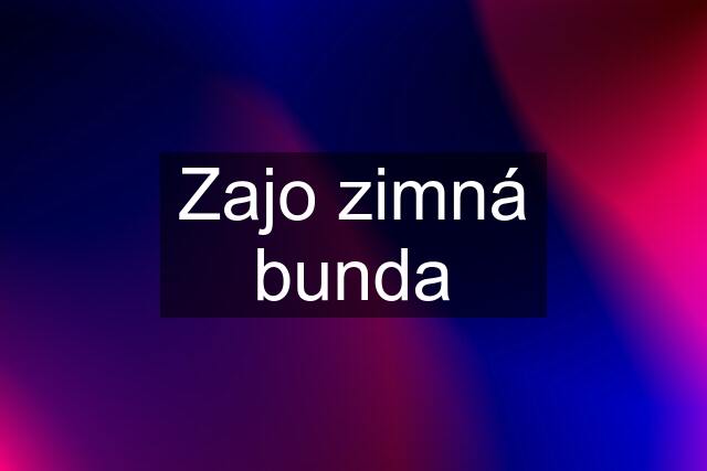 Zajo zimná bunda