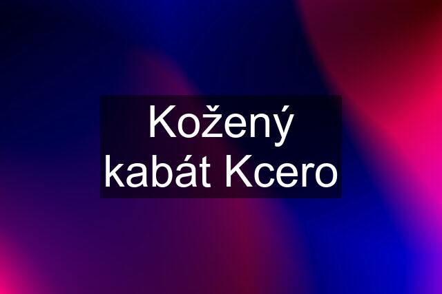 Kožený kabát Kcero