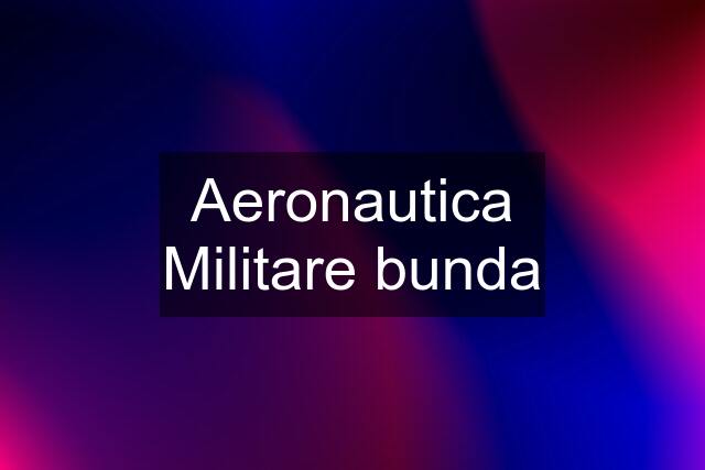 Aeronautica Militare bunda