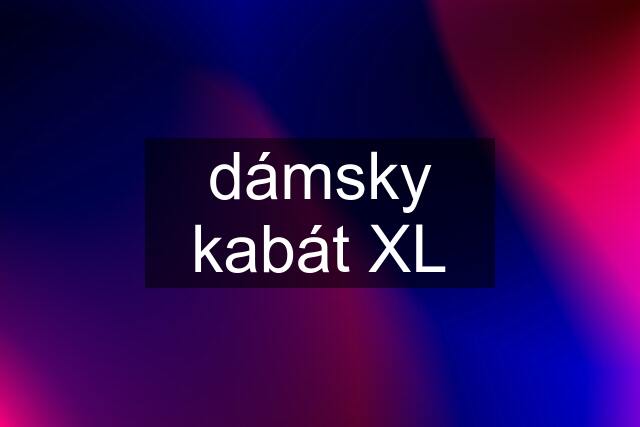 dámsky kabát XL