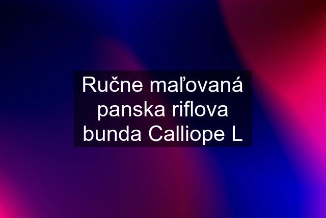 Ručne maľovaná panska riflova bunda Calliope L