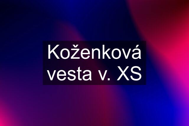 Koženková vesta v. XS